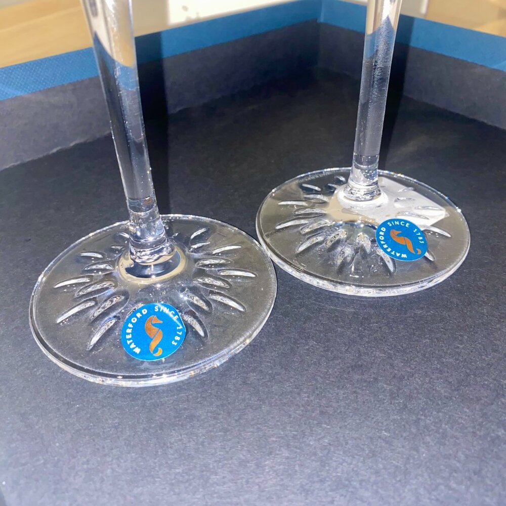 Waterford Crystal Winter Wonders: NEW Pair Midnight Frost Toasting Flutes, 11" - Picture 11 of 16